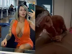 Bitch giving a blowjob to a married man