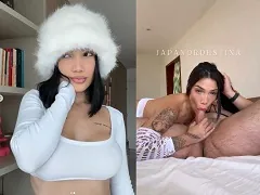 Japa Nordestina giving blowjobs, sucking up to the hilt