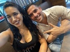 Jesy Fux, a delicious brunette from Argentina, let her boyfriend rub her pussy and simulated oral on a dildo