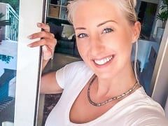 Leonie Blondie Too Wonderful German Sucked Her Boyfriend With Talent and Bounced On His Cock Until He Came Inside
