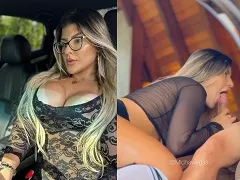 Michaela Vargas naked giving a hot blowjob