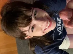 Naughty little girl sucking off her friend at school