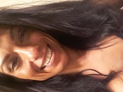 A spectacular and very naughty brunette, leaned on the kitchen table and got on all fours for her boyfriend to punch her while she made a homemade porno