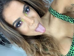 A delicious celebrity, showed off her hot bikini bottoms by dropping her pants and showing off a sequence of moves