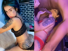 Brazilian giving a delicious blowjob and masturbating with her feet