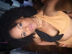 A beautiful black actress, naked in the movie The End and the Means in a car sex scene