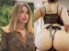 Bitch riding the cock with her back to the camera