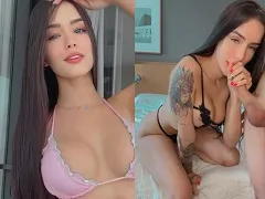 Wonderful fucking and getting cum on her big tits