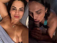 Naked sucking her friend’s cock