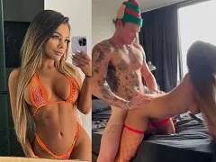 Blonde on all fours taking a cock session