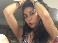Delicious brunette Mariane got down on all fours masturbating her pussy and ass while recording an exciting video of the exhibition