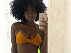 Naked black nymphet Bela Iza showing off her sexy body