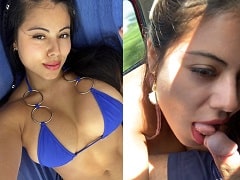 Wonderful blowing her friend while he drives