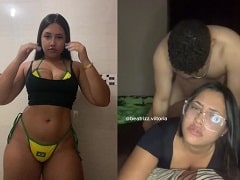 Tik Toker Naughty woman fucking on her stomach and getting milk in her ass