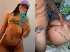 Nymphet giving her tight pussy on all fours