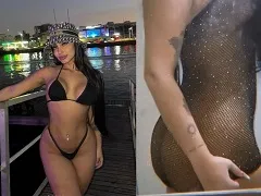 Naughty woman showing off her big, hot ass