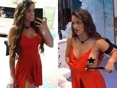 BBB20:the show’s finalist, leaked a tit again and paid for it with his sexy dress