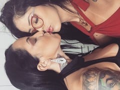 Brunette and Wonderful Recorded a Video of Them Rubbing Their Pussies in a Lesbian Hookup