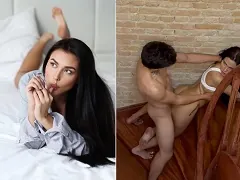 Doing porn on the stairs