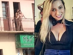 Real Amateur Flagra of Hottie Climbing on the Balcony With Her Boyfriend from Bento Gonçalves – RS
