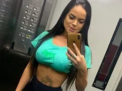 Naked showing off her huge ass and luscious tits