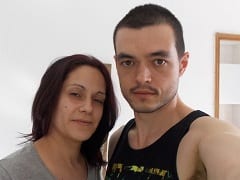 The Dog Wife Gives Her Young Husband a Sensational Blowjob and Then Goes Down Hard While He Films It All