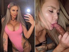 Sucking and giving her pussy on all fours