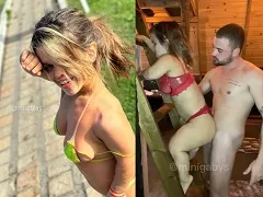 Fucking on the stairs with their new boyfriend