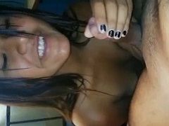 18-year-old giving a slobbery blowjob