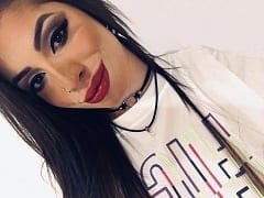 22-year-old from gives a real cumshot touching herself full of horniness