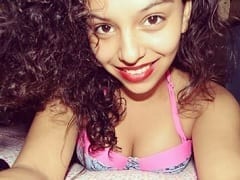 She Baes Argentine nymphet who lives in Rio de Janeiro got naked and masturbated with a huge dildo until she came for real