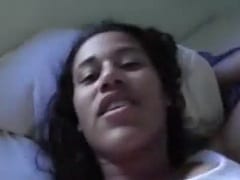 Tight little brunette taking it in the middle of the pussy
