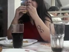 Went to Habbib’s With an Intimate Client and He Filmed Her Delicious Pussy Under the Table – Amateur