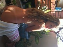 Spectacular Married Blonde Sucked on Her Bare Back, Sucked the Cock and Then Squeezed It Hot