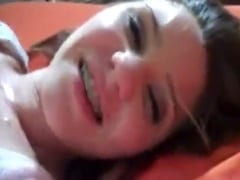 Beautiful 18-year-old blonde masturbates for her boyfriend in front of the webcam