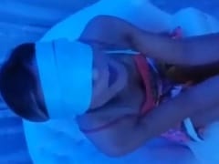 The rascal blindfolded his wife and played a game with her to find out things and took a new dick for her to try out – caught on the net
