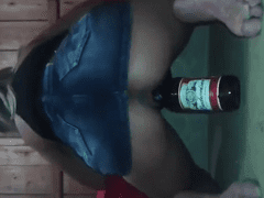 Amateur Video of Hot, Crazy Slut Touching Herself With a Beer Bottle