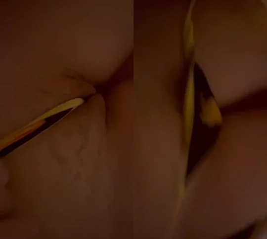 Panties stuffed up her horny pussy