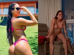 Fucking her boyfriend on the living room sofa