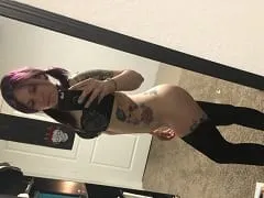 Amateur Pink-Haired Geek Lilly Recorded a Video in Front of the Mirror Masturbating Her Delicious Pussy But It Leaked on the Web