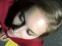 Beautiful Nymphet Gives Her Boyfriend a Blowjob Until He Plays a Blowjob and Cums on Her Face But Video of the Young Couple Leaks on the Web – SP