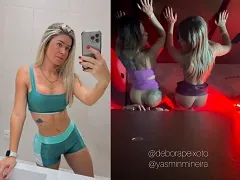 Two married women lost their husbands and went to fuck friends at the famous Glory Holly swing house in São Paulo