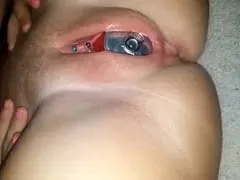 Delicious Pink Nymphet With Piercing in the Pursuit Took a Can of Coke Out of Her Pussy While Her Boyfriend Filmed – Amadora