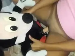 Young Girl Thirsty For Cock Put A Strap On Mickey And Got Horny Masturbating – Amateur