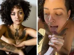 Mulatto nymphet sucking until she gets milk