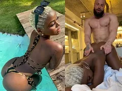Preta novinha rabuda de BH caiu na net dando a pussy pro careca sadomasoquista