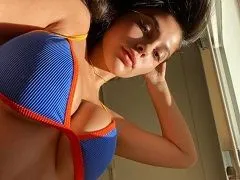 Amanda Trivizas delicious brunette sucking and showing off naked