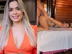 Fucking on all fours with her partner in hot homemade sex