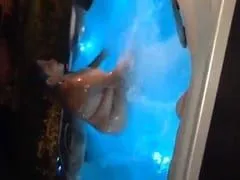 Crazy Fat Girl on the Bullet Wave Gets Naked in the Jacuzzi at a Party and Then Goes Crazy Grabbing Everyone – Amateur