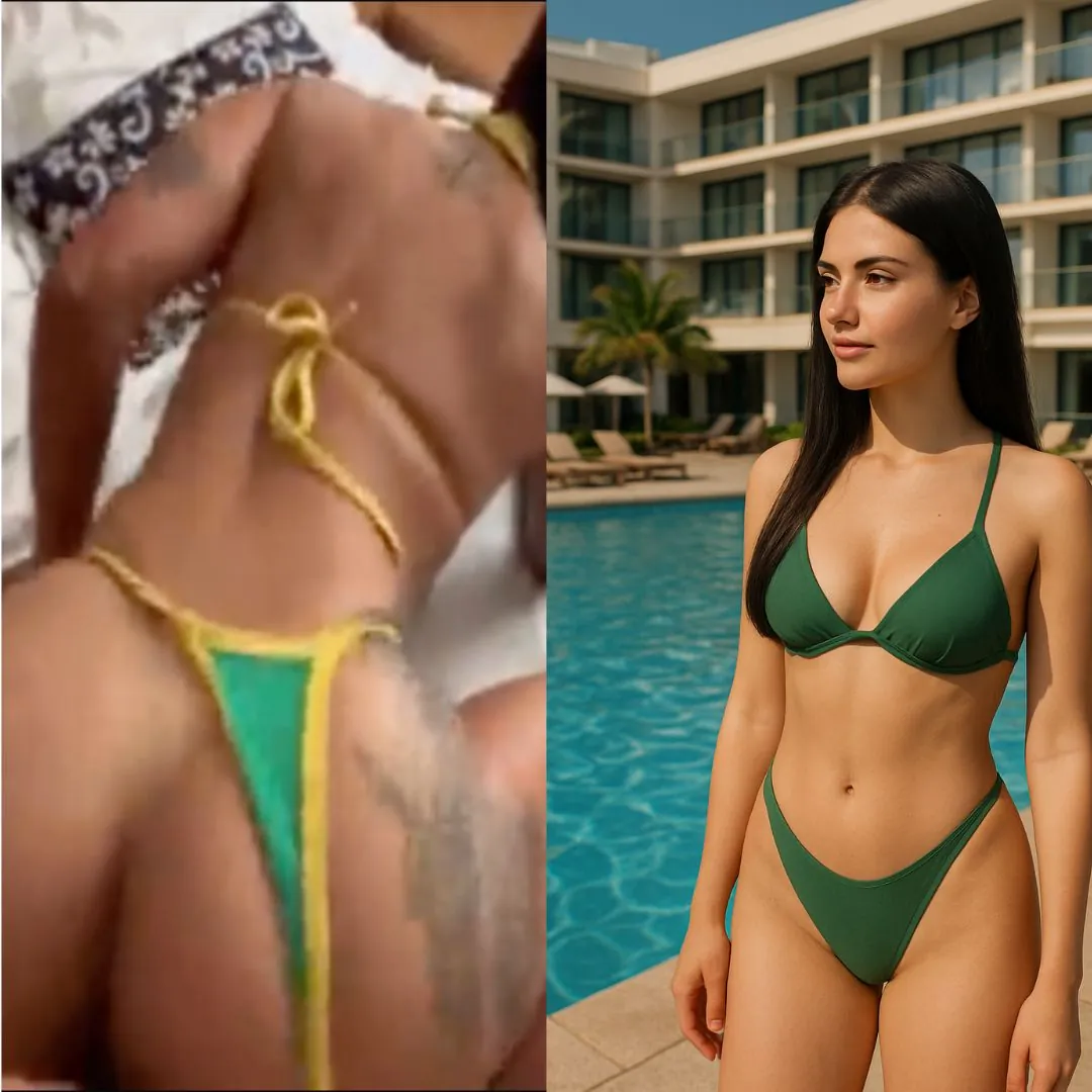 Carioca influencer leaves the pool for the hotel room with her boyfriend